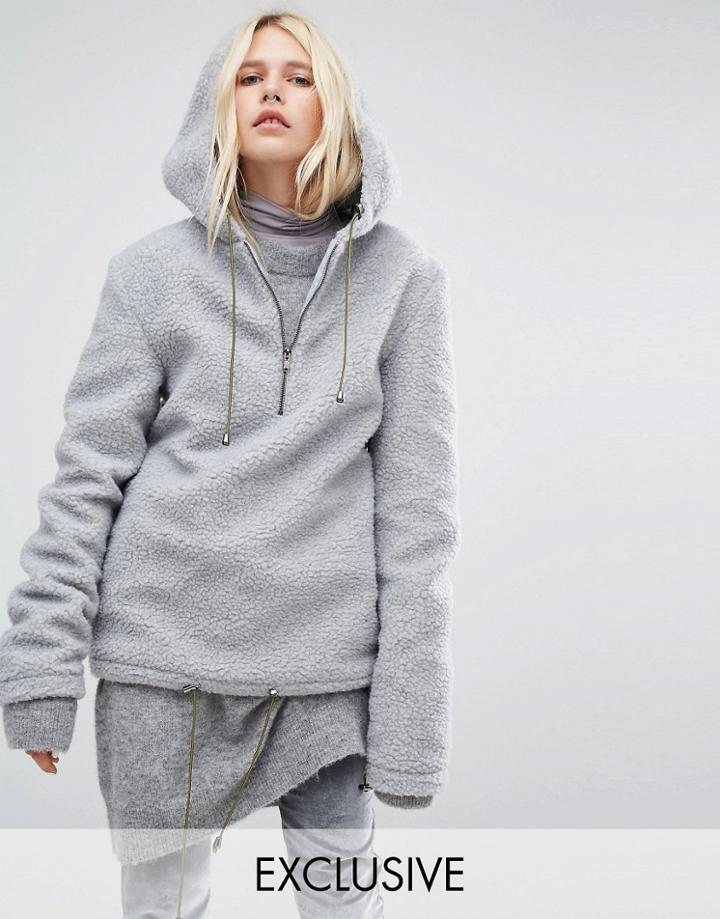 Story Of Lola Oversized Snuggle Hoodie - Gray