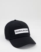 Calvin Klein Jeans Cap With Institutional Logo In Black