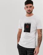 River Island T-shirt With Noire Rhinestones In White
