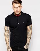Diesel Polo T-yahei Slim Fit Jersey - Black