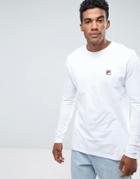 Fila Vintage Long Sleeve T-shirt With Small Logo In White - White