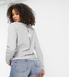 The North Face Vertical Long Sleeve T-shirt In Gray Exclusive At Asos-grey