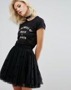 Motel Gothic Print T-shirt - Black