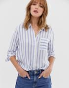 Only Stripe Shirt With Pocket - Multi