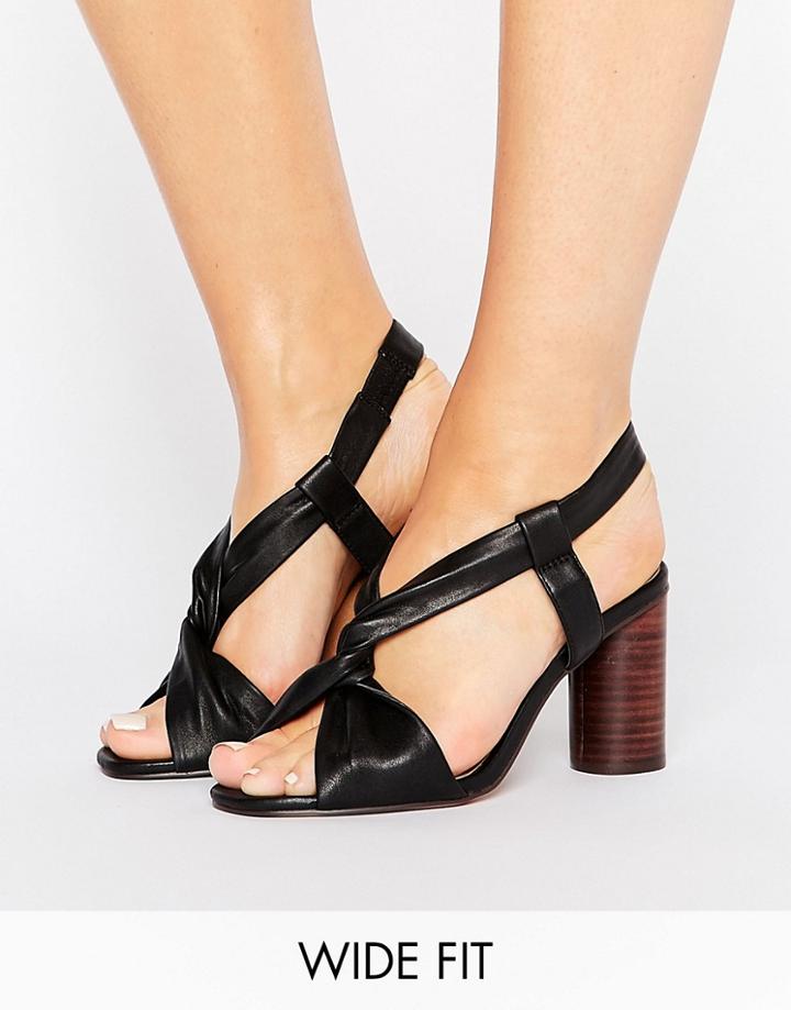 Asos Tallulah Wide Fit Heeled Sandals - Black