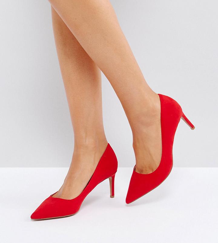 Asos Soulful Mid Heels - Red