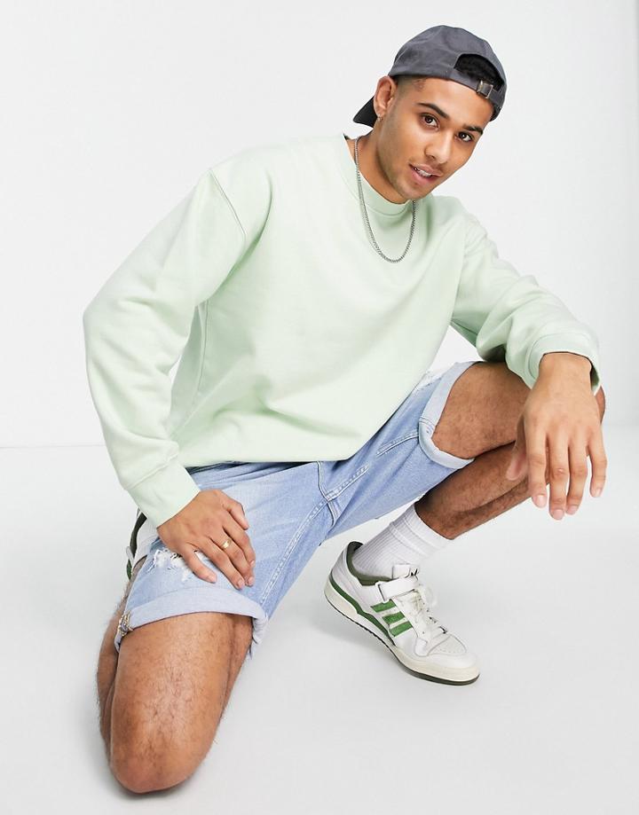Topman Oversized Sweatshirt In Green - Part Of A Set