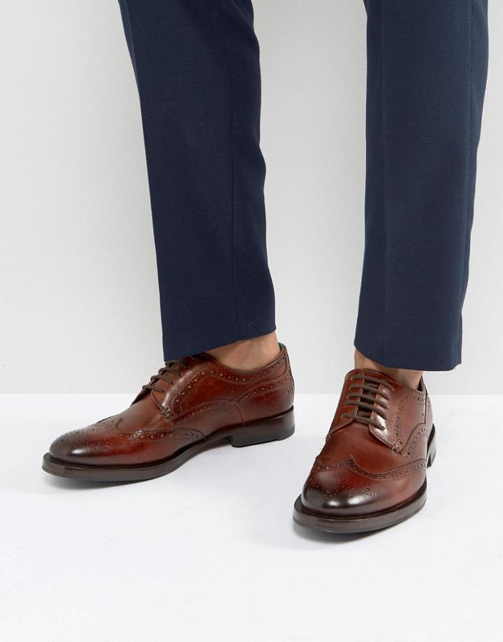 Ted Baker Senape Derby Brogue Shoes - Tan