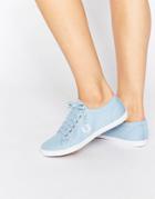 Fred Perry Kingston Twill Sky Blue Sneakers - Blue