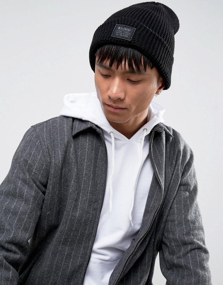 Element Cadet Beanie In Black - Black
