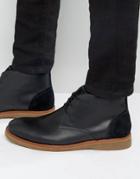 Aldo Kedaon Desert Boot In Black Leather - Black