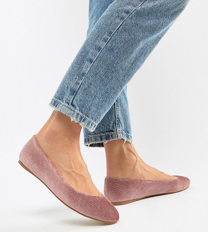 Asos Design Lassie Ballet Flats-pink