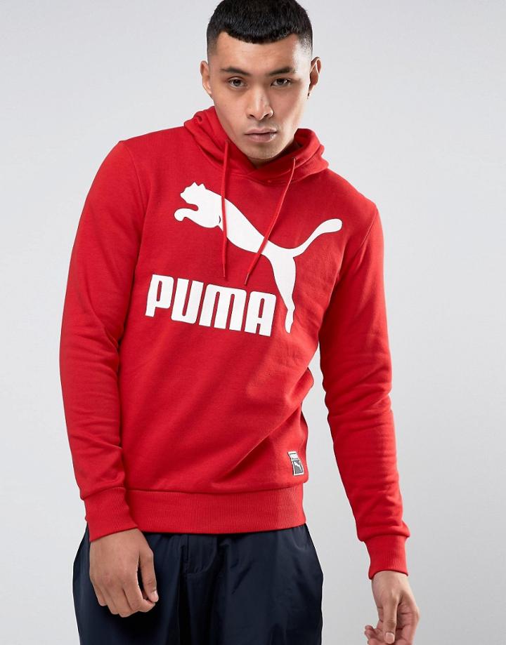 Puma Archive Logo Hoodie In Red 57151707 - Red