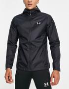 Under Armour Forefront Rain Jacket In Black