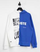 Lacoste Unisex Live Bi-color Print Fleece Sweatshirt-multi
