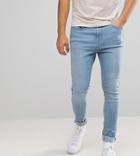 Brooklyn Supply Co Muscle Fit Jeans Bleached Blue - Blue