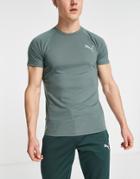 Puma Evostripe T-shirt In Dusty Green
