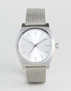 Nixon Time Teller Luxe Silver Mesh Watch - Silver