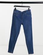 New Look Lift And Shape Skinny Jegging In Mid Blue