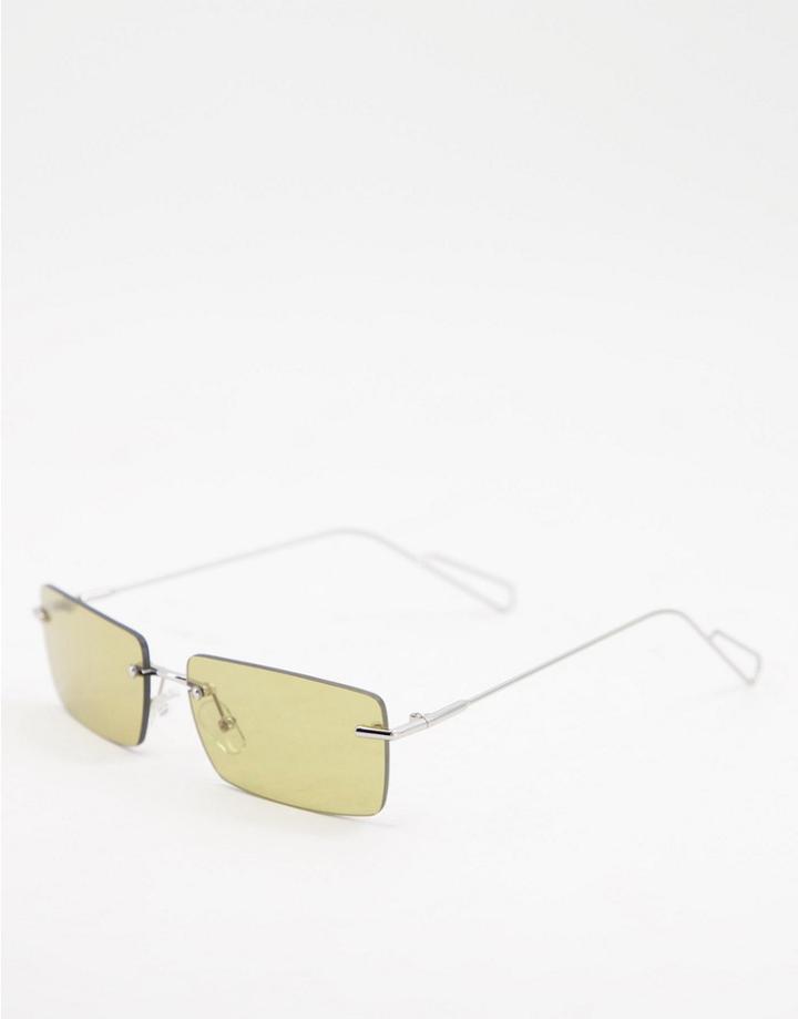 Weekday Drive Sunglasses With Square Lens In Green