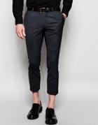 Noose & Monkey Pants With Stretch And Double Pleat In Wide Leg Fit - Charcoal