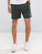 Asos Jersey Short In Dark Khaki - Green