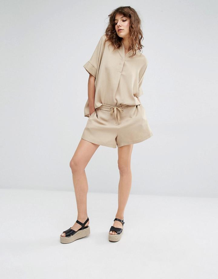Samsoe & Samsoe Tuersen Shorts With Pockets - Beige
