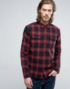 Allsaints Check Shirt In Slim Fit - Red