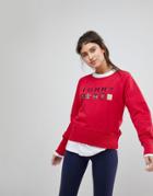 Tommy Hilfiger Logo Sweatshirt - Red