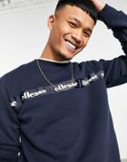 Ellesse Cati Logo Taping Sweatshirt In Navy