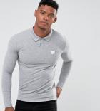 Good For Nothing Muscle Polo Shirt In Gray Exclusive To Asos - Gray