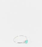 Kingsley Ryan Curve Ring With Round Turquoise Stone In Sterling Silver