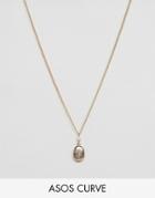 Asos Curve Mini Locket Bead Necklace - Pink