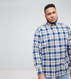 Tommy Hilfiger Plus Zac Large Check Regular Fit Shirt In Blue - Blue