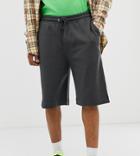 Collusion Shorts In Charcoal-gray