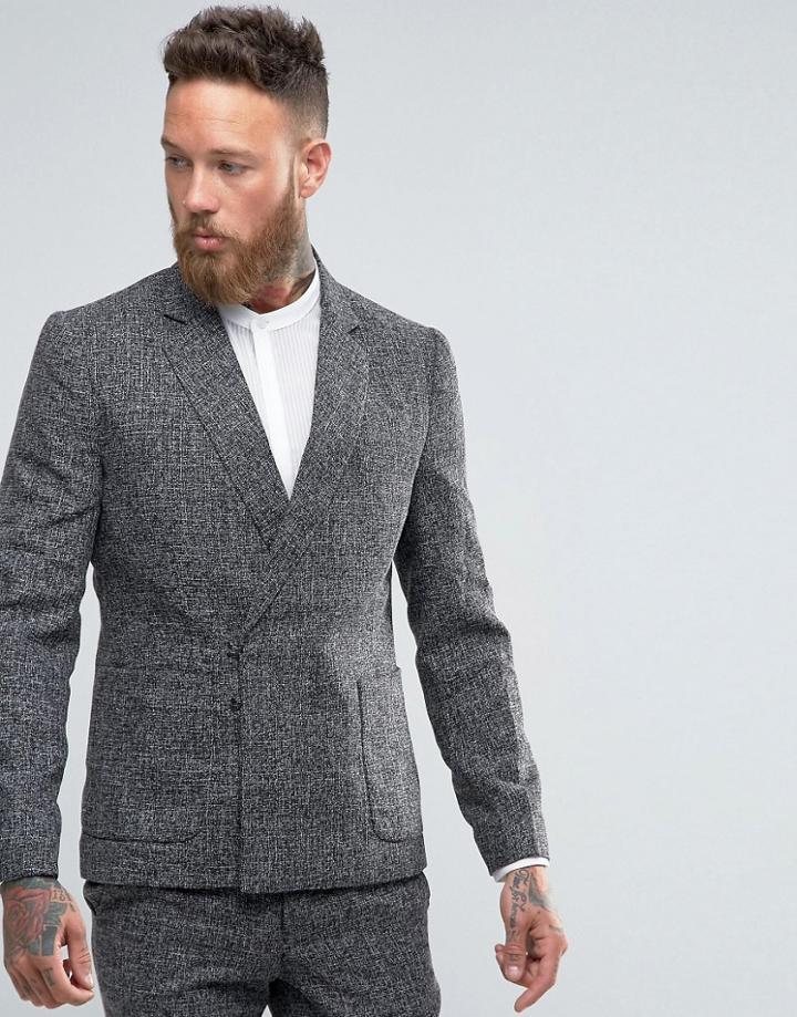 Rogues Of London Asymmetric Blazer - Gray