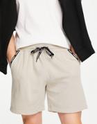Hollister Outdoor Logo Tape Sweat Shorts In Tan - Part Of A Set-brown