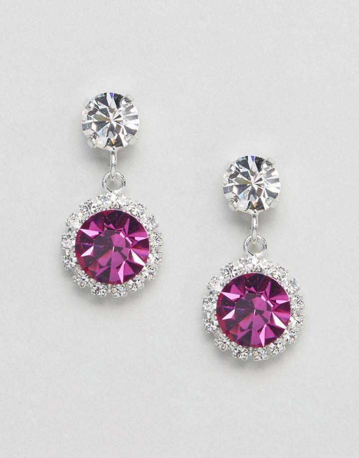 Krystal London Swarovski Crystal Rosetta Drop Earrings - Silver