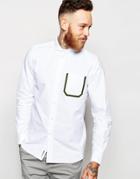 Wood Wood Shirt With Contrast Pocket - White