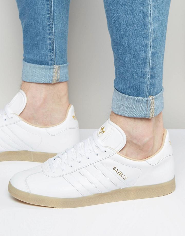 Adidas Originals Gazelle Sneakers In White Bb5503 - White