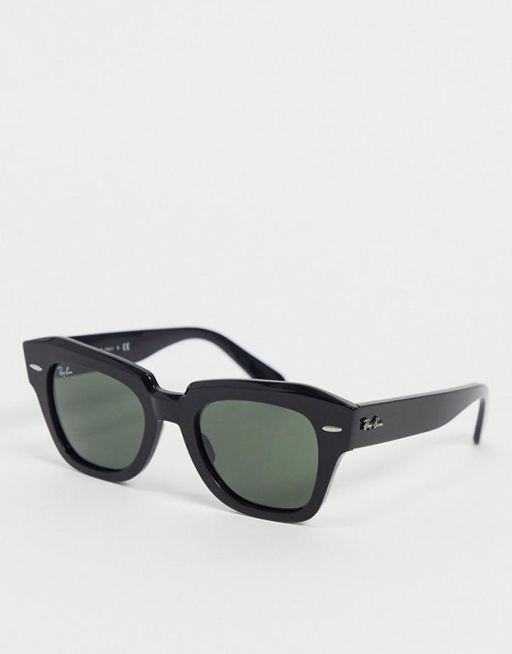 Ray-ban Women's Square Sunglasses In Black
