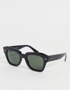 Ray-ban Women's Square Sunglasses In Black