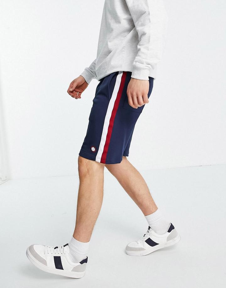 Pretty Green Tilby Jersey Shorts In Navy