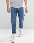 Tommy Jeans 90s Carpenter Jeans M18 Tapered Fit In Dark Wash - Blue
