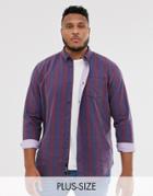 Only & Sons Vintage Wash Striped Shirt In Red