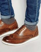 Dune Derby Shoes In Tan Leather - Tan