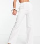 4th & Reckless Tall Button Hem Detail Pants In White - Part Of A Set