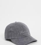 Reclaimed Vintage Inspired Front Logo Embroidery Cap In Washed Gray-grey