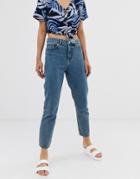 Only Mom Jean 90's Wash - Blue