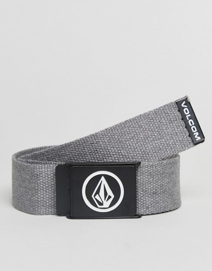 Volcom Webbing Belt In Gray - Gray